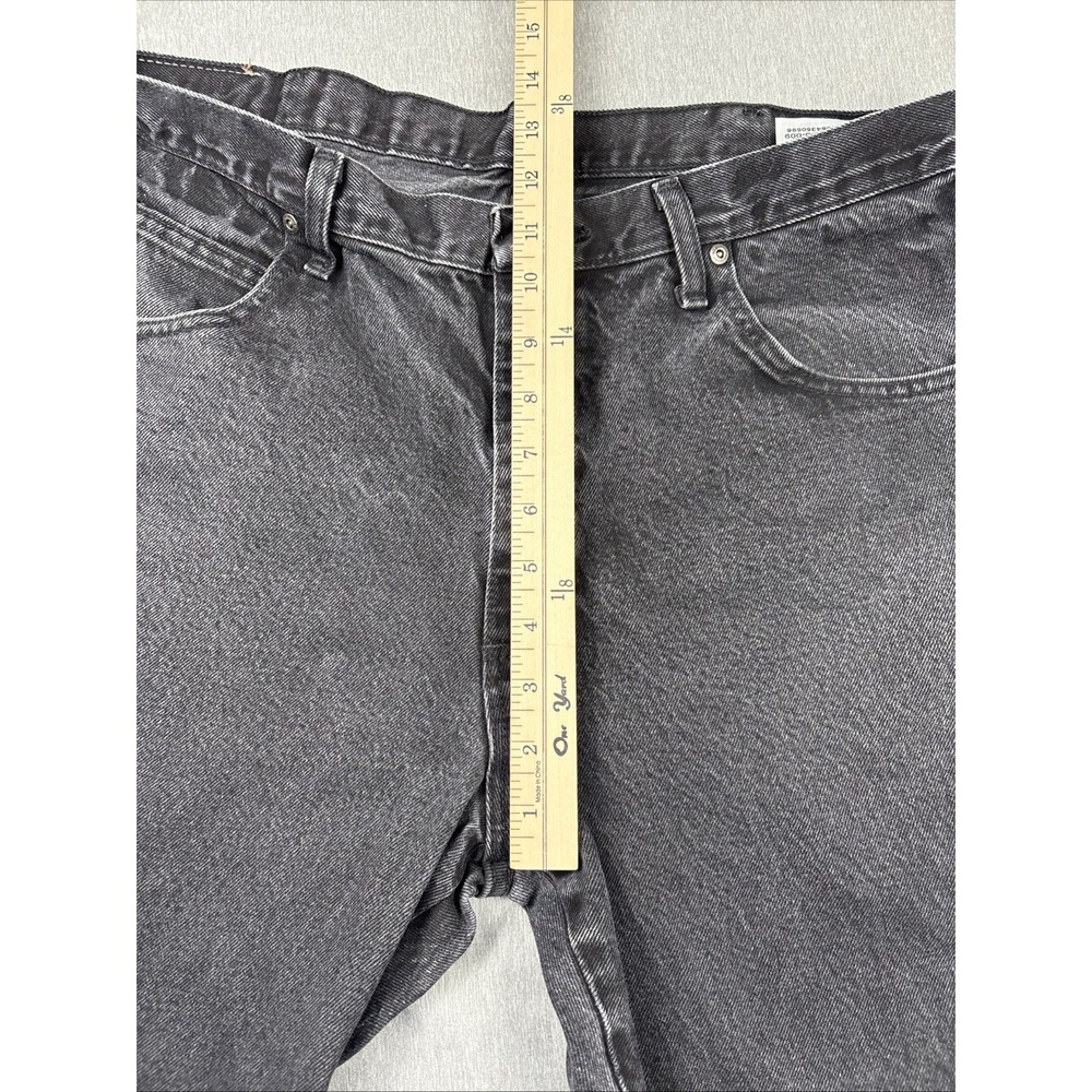 Wrangler Rugged Wear Straight Leg Black Denim Jeans Pants Mens Size 38x30 - Picture 14 of 16